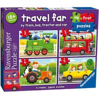 Ravensburger Puzzle 2, 3 and 4pc - Travel Far My First Puzzle