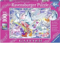 Ravensburger Puzzle 100pc XXL - Glitter Amazing Unicorns