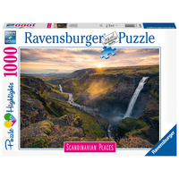 Ravensburger Puzzle 1000pc - Haifoss Waterfall, Iceland 