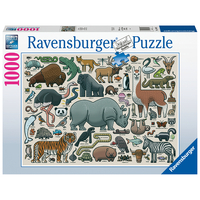 Ravensburger Puzzle 1000pc - You Wild Animal