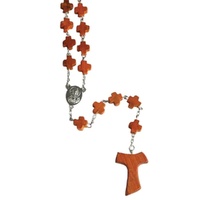 Wooden Rosary With Crosses