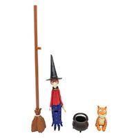Room On The Broom Witch & Cat Figurine Twin Pack