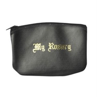 Zipper Rosary Purse - Black