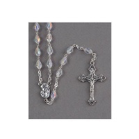 Rosary Beads - Sterling Silver Swarovski Crystal