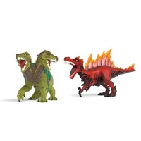 Schleich Eldrador Creatures - Fire Saurian vs. Jungle Lizard