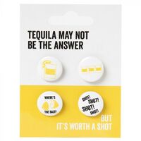 Say What? Badges - Tequila Set Of 4
