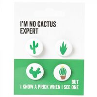 Say What? Badges - Cactus Set Of 4