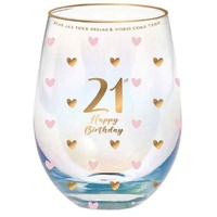 Sweet Heart Stemless Glass - 21st