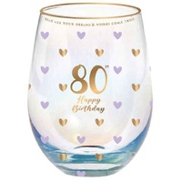 Sweet Heart Stemless Glass - 80th