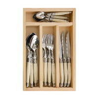 Jean Dubost Laguiole Simplicite - 24 Piece Cutlery Set Ivory 