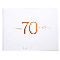 Rose Gold 70th Birthday Guest Book