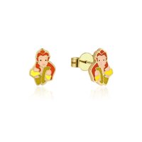 Disney Couture Kingdom - Beauty and the Beast - Princess Belle Stud Earrings Yellow Gold
