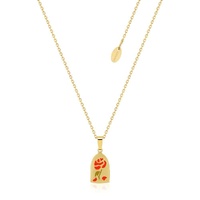 Disney Couture Kingdom - Beauty and the Beast - Enchanted Rose Necklace Yellow Gold