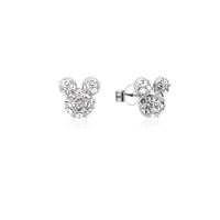Disney Couture Kingdom Precious Metal - Mickey Mouse - Pave Crystal Stud Earrings