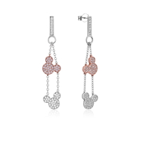 Disney Couture Kingdom Precious Metal - Mickey Mouse - Crystal Drop Earrings