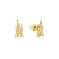 Disney Couture Kingdom - Cinderella - Cinderella Castle Stud Earrings Yellow Gold
