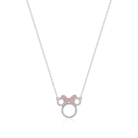 Disney Couture Kingdom Precious Metal - Minnie Mouse - Crystal Outline Necklace