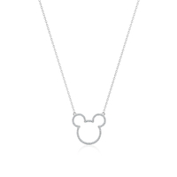 Disney Couture Kingdom Precious Metal - Mickey Mouse - Crystal Outline Necklace