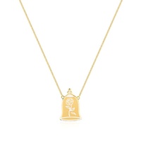 Disney Couture Kingdom - Beauty and the Beast - Enchanted Rose Necklace Yellow Gold