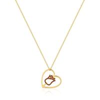 Disney Couture Kingdom - Beauty and the Beast - Enchanted Rose Necklace Yellow Gold