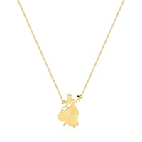 Disney Couture Kingdom - Beauty and the Beast - Belle Enchanted Rose Necklace Yellow Gold