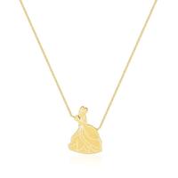 Disney Couture Kingdom - Princess and the Frog - Princess Tiana Kissing Frog Necklace Yellow Gold