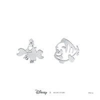 Disney x Short Story Earrings Sebastian and Flounder - Silver