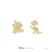 Disney x Short Story Earrings Jaq And Gus - Gold