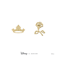 Disney x Short Story Earrings Aurora's Flower And Crown - Gold