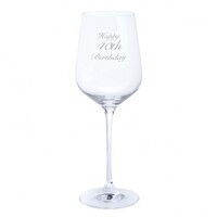 Dartington Crystal Happy 40th Birthday Wine Glass