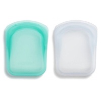 Stasher Pocket Set of 2 - Clear & Aqua