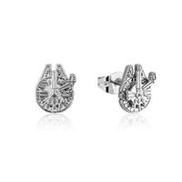 Disney Couture Kingdom - Star Wars - Millennium Falcon Stud Earrings White Gold
