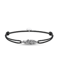 Thomas Sabo Little Secret - Feather Black & Silver Bracelet