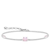 Thomas Sabo Bracelet - Shimmering Pink Opal Colour Effect Silver