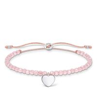 Thomas Sabo Charm Club - Heart with Rose Quartz Silver Bracelet