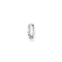 Thomas Sabo Charm Club - Single Hoop with Stones Silver Earring 1.4cm