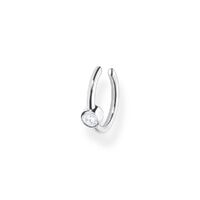 Thomas Sabo Charm Club - Single Ear Cuff White Stone Silver Earring