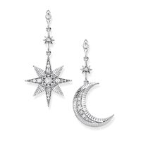 Thomas Sabo Earrings - Royalty Star & Moon Silver