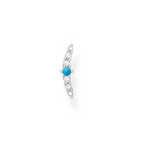 Thomas Sabo Charm Club - Single Stud Turquoise Stone Silver Earring