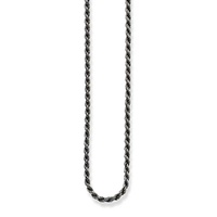 Thomas Sabo Charm Club - Cord Thick Silver Blackened Chain 60cm