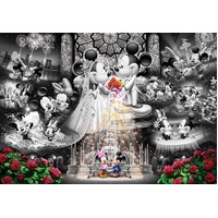 Tenyo Puzzle 1000pc - Disney Mickey and Minnie - Forever Promise Wedding Dream Frost Art