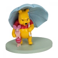 Disney Magical Moments Winnie the Pooh: Figurine Pooh And Piglet 'Umbrella Together'