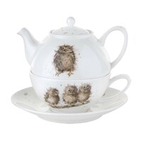 Royal Worcester Wrendale Tea For One with Saucer - Owls
