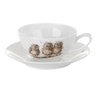 Royal Worcester Wrendale Cappuccino Cup and Saucer - Owls