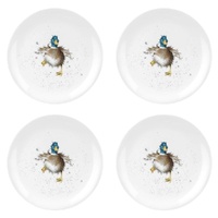 Royal Worcester Wrendale Coupe Plates - A Waddle & A Quack (Set of 4)