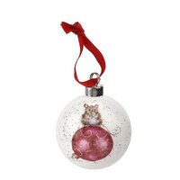 Wrendale Designs By Royal Worcester Christmas Bauble - Not a Creature Was Stirring Mouse