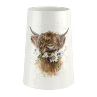 Wrendale Designs By Royal Worcester Vase - Highland Cow