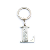 Whitehill Keyrings - Silver Glitter Keyring "L"