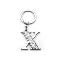 Whitehill Keyrings - Silver Glitter Keyring "X"