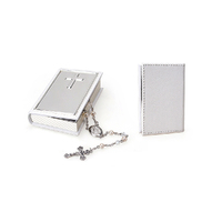 Whitehill Giftware - Rosary Beads in White Leatherette Case 